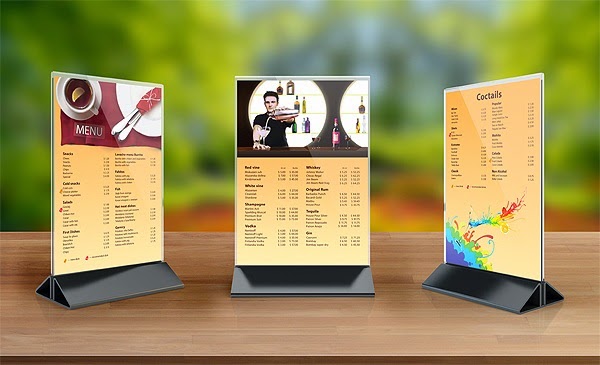 thiết kế menu nhựa
